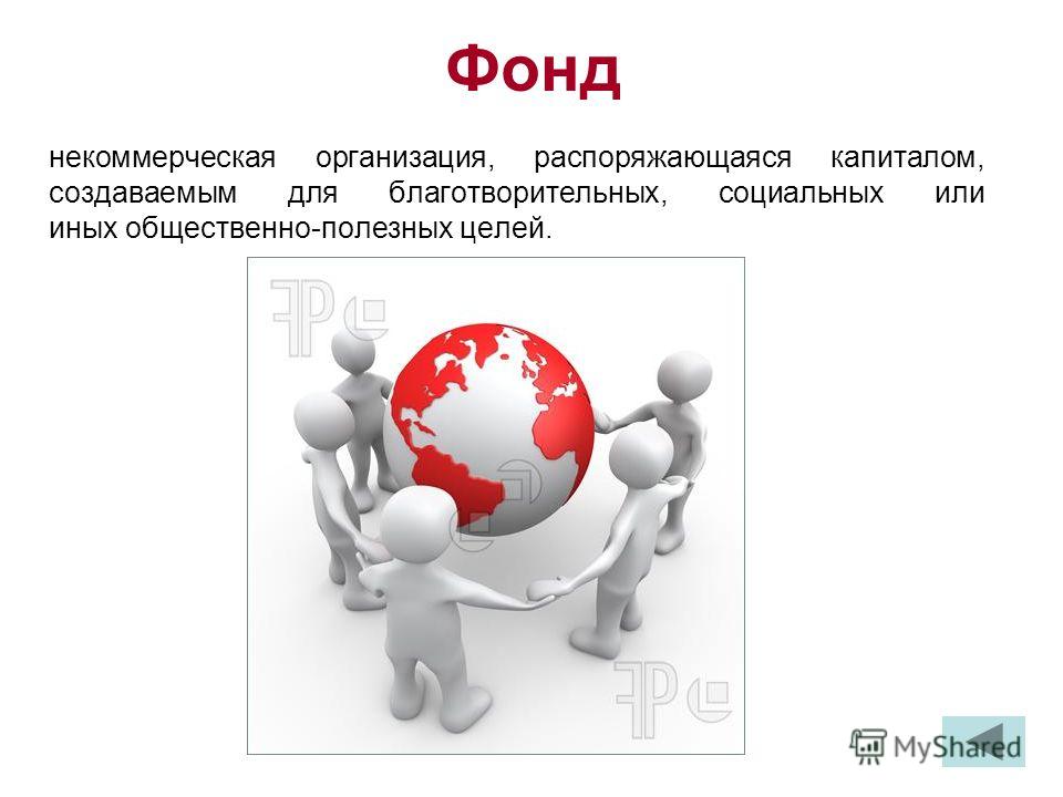 Некоммерческое общественное объединение. Некомерческая организация. Некоммерческие организации. Фонды некоммерческих организаций примеры. Виды фондов некоммерческих организаций.