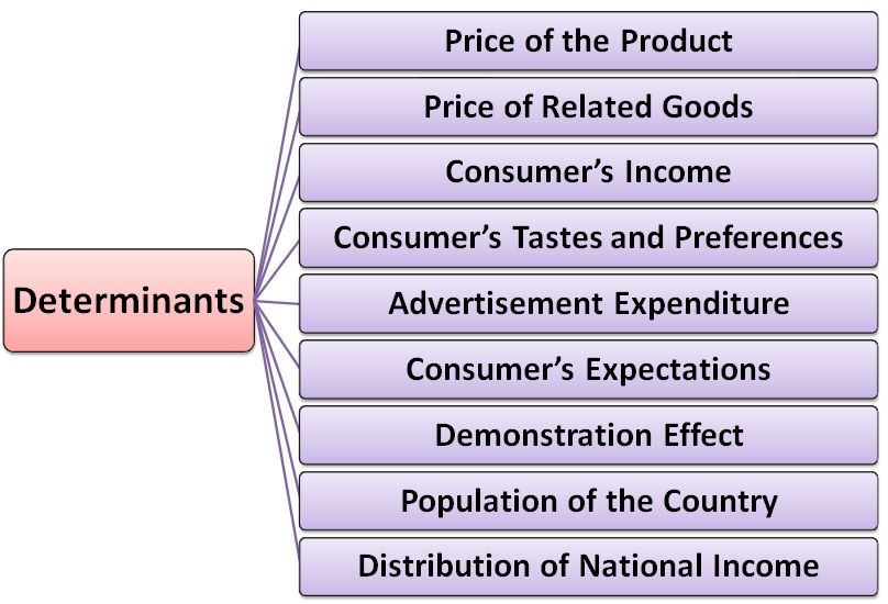 Determinants of market demand