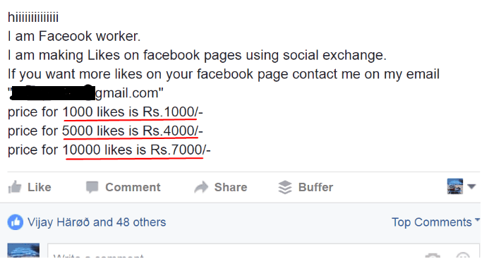 earn money by selling likes on facebook