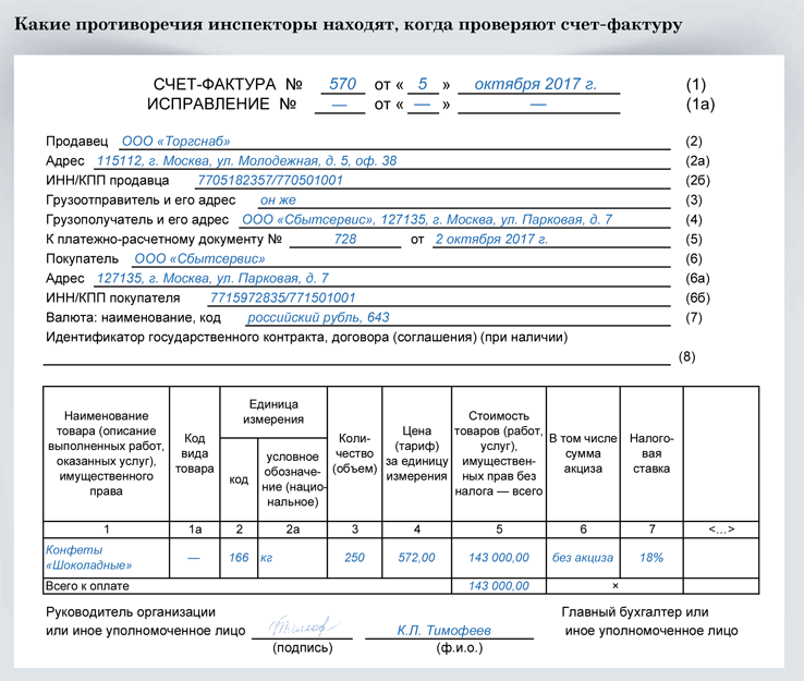 Счет фактура что это