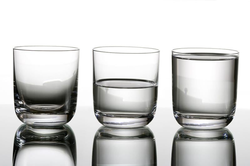 Glass of water — Half empty or Half full?