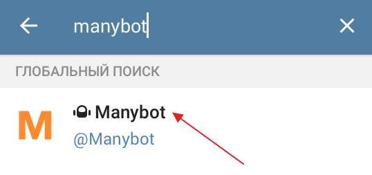 Найдите бота Manybot