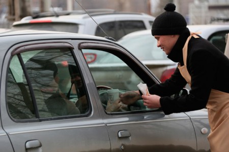 Продажа во время пробки