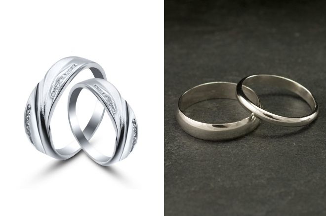 венчальные кольца из серебра